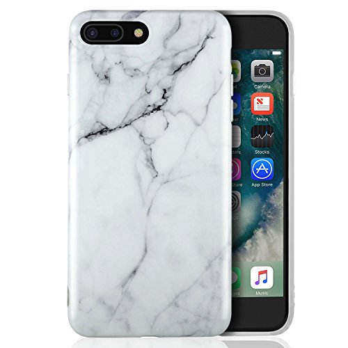 Funda para iphone 7 Plus  Leathlux Premium M  rmol Patr  n Suave Silicona Carcasa Protector Bumper Tapa Flexible TPU Gel Ultra Delgado Cubierta para iPhone 7 Plus 5 5 