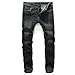 Produktbild Männer Jeans Slim Fit Mid-Rise-Hose Gerade Schlank Bleaching Gewaschen Vier Jahreszeiten Wild Herren Business Jeans,38