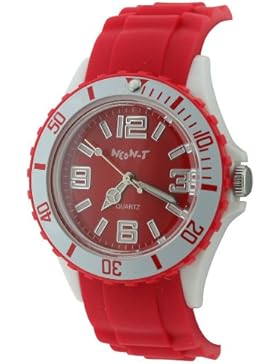 Neon T Damen Armbanduhr Women'mit rotem Zifferblatt Analog-Anzeige und rote, NE55/B