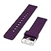 Produktbild Woodln Silikon Smart Watch Strap Zubehör Uhrenarmband Armband für Pebble Time / Pebble Time Steel / Motorola 360 2nd Gen / Samsung Gear 2 R380 R381 R382 / LG G Watch W100 / LG G Watch R W110 / LG Watch Urbane W150 / Asus ZenWatch / Asus Vivowatch (Purple)