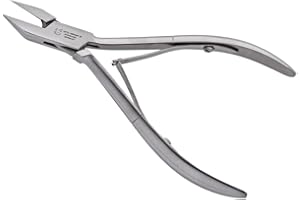 OTTO HERDER MANICURE Alicates para uñas de Otto Herder®, punta de 13 cm, de acero inoxidable, contra uñas encarnadas, cuidado de los pies, para trabajar en el pliegue de las uñas, con doble punta atornillada