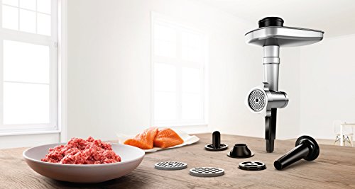 Bosch MUZ9HA1 Lifestyle Set Hunting Adventure, Fleischwolf, Wurststopfer, Kebbevorsatz, Lochscheiben 3,5-8 mm für Küchenmaschinen OptiMUM - 7
