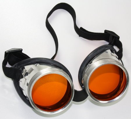 Fun – Schraubringbrille / Schweißerbrille mit orangen Gläsern - 2