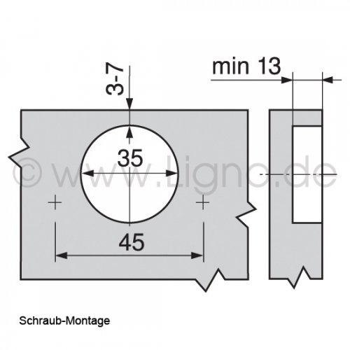 Blum CLIP Top Blumotion Dämpfung Scharnier Topfband Eckanschlag 71B3550 + Montageplatte - 2