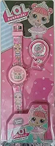Rishi Quality Presents Glow Watch for Girls with Colourful Lights and time( Pink)
