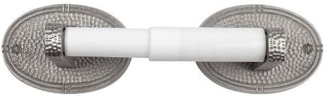 The Copper Factory CF175SN Solid Copper Toilet Tissue Holder with Oval Backplates, Satin Nickel by The Copper Factory