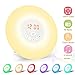 Produktbild Lichtwecker, Massway Wake Up Licht mit Sonnenaufssimulation Schlafhilfe FM Radio Snooze Funktion Digitaluhr Wecker 6 natürlichen Wecktöne 7 Farbige Dimmstufen LED Nachttischlampe Kinder Erwachsene