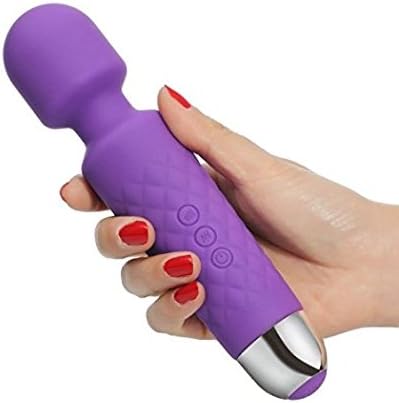 Magic Mini Wand Massager Hand Held USB Wireless for Women cordless vibrating Waterproof Rechargeable for Body - Back - Neck Sports Massage - Travel Friendly - (20) Soothing Patterns - 8 Magic Vibrating Speeds – premium silicone