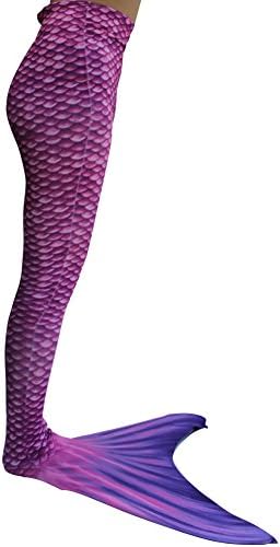 Play Tailor Girls Mermaid Tail Swimmable Costume for Swimming with Monofin