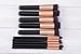 Ammiy® 10 Pcs Makeup Brush Set Professional Handle Premium Synthetic Kabuki Foundation Blending Blush Concealer Eye Face Liquid Powder Cream Cosmetics Lip Brush Tool Brushes Kit (Black-rose gold)