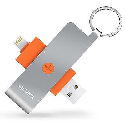 OMARS Lecteur de Carte Micro SD pour iPhone iPad [Certifie Apple MFi] OMARS USB 3.0 Haute Vitesse Adaptateur Carte Memoire avec Lightning USB Support Micro SD SDHC TF
