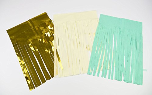 furuix 20 mint grün creme gold Party Deko-Set Seidenpapier Pom Pom Blume mit Papier Quaste Girlande Circle Girlande für Rustikal Hochzeit Dekoration Baby Dusche Bridal Dusche Dekoration ersten Geburtstag Deco - 5