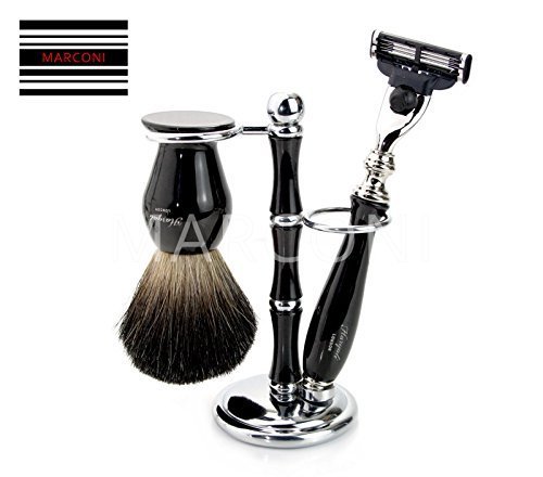 Christmas Gift Luxury Wet Shaving Gift Set Kit Shaving Razor,Badger Brush ,Stand