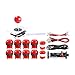 Produktbild Hikig Zero Delay USB Encoder zu PC Games Maschine 8 Möglichkeiten Joystick 10x LED Beleuchtet DIY Teile Kit Mame Jamma Raspberry Pi Retropie & Andere Kampfspiele (Rot Kit)