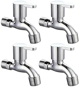 Drizzle FusionMini Bib Cock Bathroom Tap With Foam Flow Brass Chrome Plated (standard size) 4 Piece