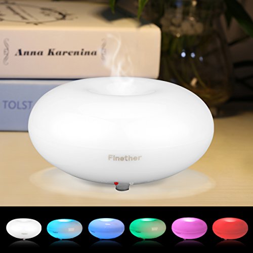 Ultraschall Luftbefeuchter Duftzerstäuber Duft/Aroma Diffuser mit 6 LED Farbwechsel Ätherische Öle Aromatherapy Diffusor Vernebler Raumbefeuchter Raumluftbefeuchter Luftbefeuchtungsgeräte 140ML - 2