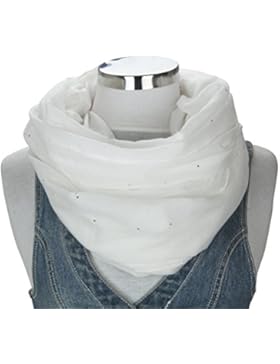 XXL Damen GLITZER Schal leichter Schlauchschal Viele Farben