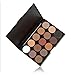 LyDia® 15 COLOURS EYESHADOW PALETTE Matte Smokey Eye Effect Neutral Nude/White Highlight/Brown/Black/Chocolate #2