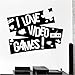 Produktbild Kinder Jungen Zimmer Wandaufkleber Gaming Ich Liebe Videospiele Gamer Vinyl Aufkleber 44 * 58 Cm