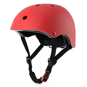 OUWOER Kids Bike Helmet, CPSC Certified, Adjustable and Multi-Sport, from Toddler to Youth (Red)