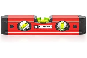 Kapro Torpedo vattenpass, 779T LEIOS, 23 cm (9 tum) – magnetiskt aluminiumvattenpass med 3 akryllibeller, 45°-trollslända, vä