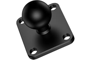 GENERIC 1 Inch Ball Connector with Square Base, Hollow Ball Adapter, Motorcycle Satellite Navigation Mount, GPS Ball System, Compatible with RAM Mount/iMESTOU Mount (1pc,SZZS-R6)