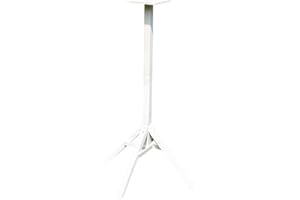 Melko Support de mangeoire à oiseaux 105 cm blanc pour mangeoire à oiseaux en bois, avec étagère