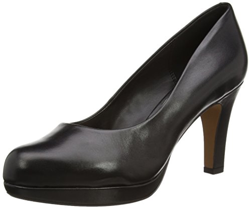 Clarks Crisp Kendra, Women's Closed-Toe Pumps, Black (Black Leather), 5 UK (38 EU)