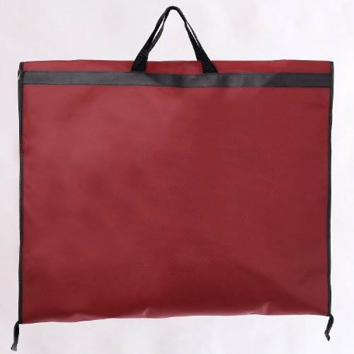 HIMRY® Atmungsaktiver Faltbare Kleidersack Schutzhülle, ca. 149 cm, Zwei Taschen für Zubehörteile, für Kleider / Abendkleider / Anzüge / Mäntel, Reissverschluss, Dunkelrot, KXB-107 darkred - 8