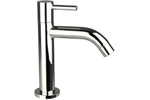 ATCO® STILO Kaltwasser Kaltwasserhahn Waschtischarmatur Kaltwasserarmatur Ventil Armatur Standventil Wasserhahn Waschtisch Einhebel Gäste-WC chrom