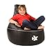 i-eX® Rookie Gaming Chair -Faux Leather - Kids Gaming Bean Bag - Great for a Gamer (Steel/Black)