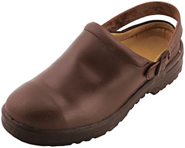 Warrior Sicherheitssandale Clogs S1 braun aus echtem Leder