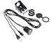 Produktbild Quick Charge USB/Klinke 1,5V Verlängerung 2m Montage Set Einbau Sockel Kabel AUX