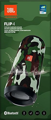 JBL FLIP 4 (Ein voll ausgestatteter, wasserdichter und mobiler Bluetooth-Lautsprecher mit Ã¼berraschend kraftvollem Sound) camo