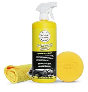 WaveX DS1K Car Dashboard Shiner Polish (1 L) Includes Microfiber Cloth and Foam Applicator