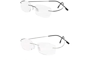 KoKoBin Lunettes de lecture sans bord super Light Titan Aide à la lecture pour femmes et hommes