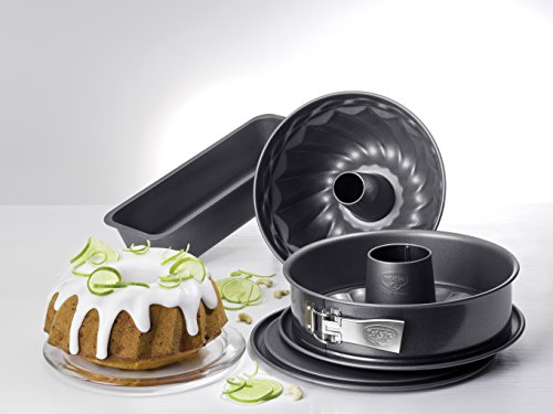 Dr. Oetker 4er Backformen-Set, Kuchen Backform (Kuchenform: Spring-, Kasten- und Gugelhupfform), Backblech antihaft, Menge: 1 x 4er Set - 6