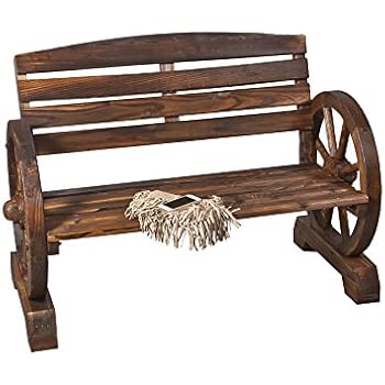 Amazon.de: Gartenbank Wagenrad Sitzbank Bank Holz *407
