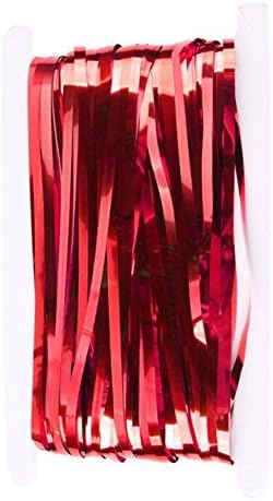 RUNakan 2m*1m Metallic Fringe Curtain Party Foil Tinsel Room Door Wedding Home Decoration (red)