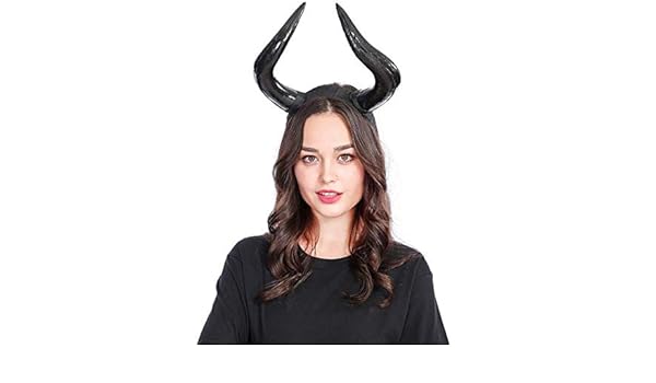 Frcolor Bandeau En Corne De Boeuf Gothique Noir Simulation Corne De Mouton  Cerceau Bandeau Diable Corne Cerceau De Cheveux Pour Halloween Noël Cosplay  Déguisement Accessoires Photo Décorations De Cheveux Jeux Et Jouets