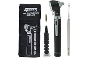 Ynr ® Mini Otoscope Fibre Optique Médical Examen Diagnostique Homologué Ce - Nettoyant pour Oreille & Otoscope Set