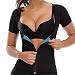 Produktbild Bealeuy Damen Sexy Sport Dessous, Sport Obligatorisch Frau Body Shaper Zipper Short Sleeve Taille Trainer Shapewear Weste Top Bluse Ausgereift Sexy Billig Unterwäsche