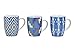 Produktbild 3er-Set Kaffeebecher "PIXEL" in verschiedenen modernen Mustern H11cm 400ml (blau)