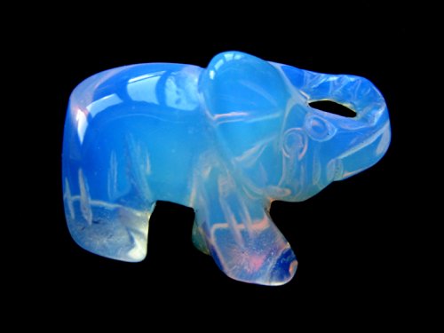 Preisvergleich Produktbild Tiergravur Elefant Opalglas (Kunstglas) 2x3 cm