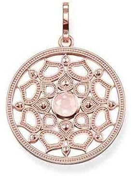 Thomas Sabo Damen-Anhänger Glam & Soul Silber vergoldet Quarz rosa - PE690-536-9