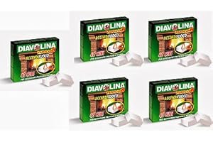5 CONF.DA 40 CUBETTI DIAVOLINA ACCENDIFUOCO ORIGINALE CAMINO STUFA ORIGINALE