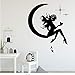 Produktbild jecswolz Déesse Sur La Lune Belle Stickers Muraux Décoration De La Maison Autocollant Homme Chambres Salon Papier Peint Décor À La Maison Amovible 30 * 35 cm