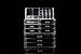WOLFTEETH Clear Acrylic Make Up Organiser Case 3 Pieces Set total 25 Sections with 9 Drawers 5009
