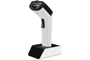 NETUM Bluetooth Scanner de Codes-Barres 2D sans Fil avec Socle de Charge Mains Libres Pistolet de Balayage à Détection Automatique Fonctionne avec Mac OS Windows iOS Android - DS7500-WH (Blanc)
