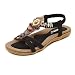 Produktbild Damen Sommer Wohnungen Herringbone Sandalen, Selou süße Perlen Clip Toe Schuhe Frauen Riemchen Mit Absatz Flach Bequeme Trekking Art Outdoor Kork Plateau Flip Flop Breite Keilsandaletten